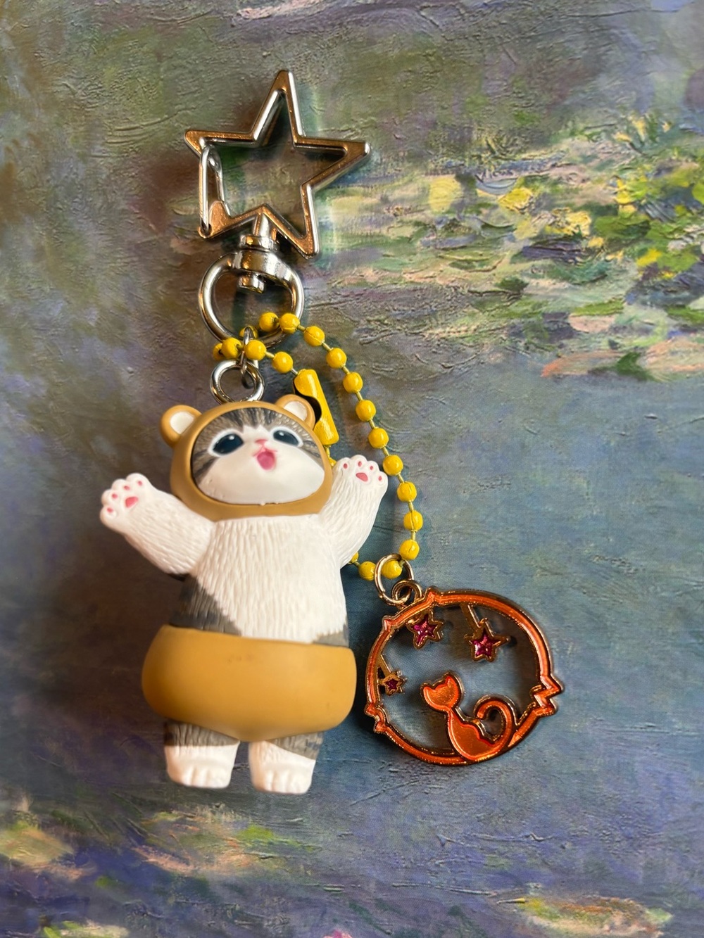 Handmade mofusand cat keychain <3